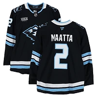 Maillot authentique professionnel noir porté par Olli Maatta (Utah Mammoth), numéro 2, lors des séries éliminatoires de la Coupe Stanley 2026