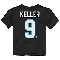 Toddler Clayton Keller Black Utah Hockey Club Name & Number T-Shirt