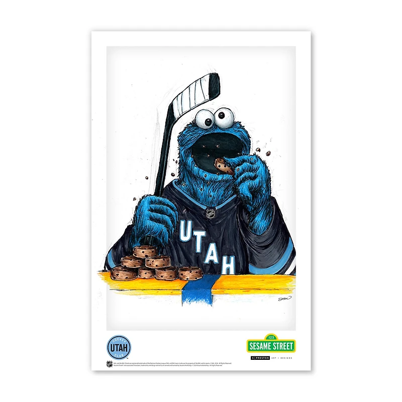Utah Mammoth 11" x 17" Sesame Street Print