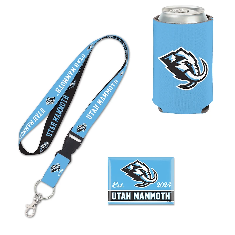 Pack de trois pièces pour fans de WinCraft Utah Mammoth