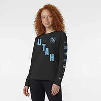 T-shirt à manches longues Champion Black Utah Mammoth 2-Hit pour femmes