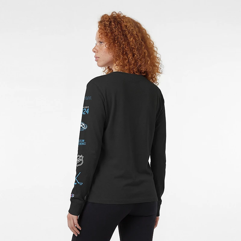 Women's Champion Black Utah Mammoth 2-Hit Long Sleeve T-Shirt