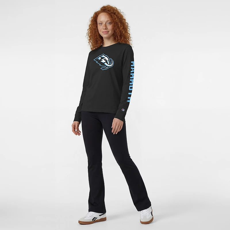 T-shirt à manches longues Champion Black Utah Mammoth 2-Hit pour femmes