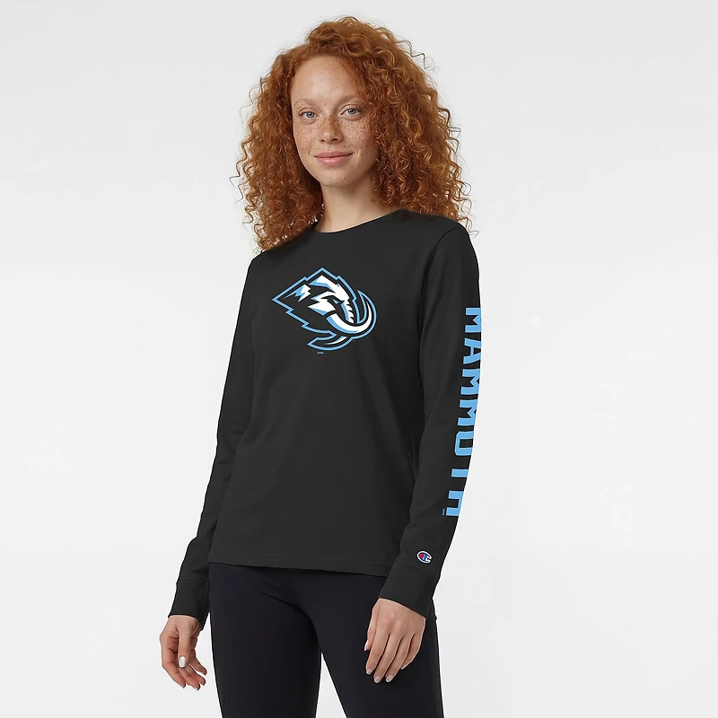 Women's Champion Black Utah Mammoth 2-Hit Long Sleeve T-Shirt