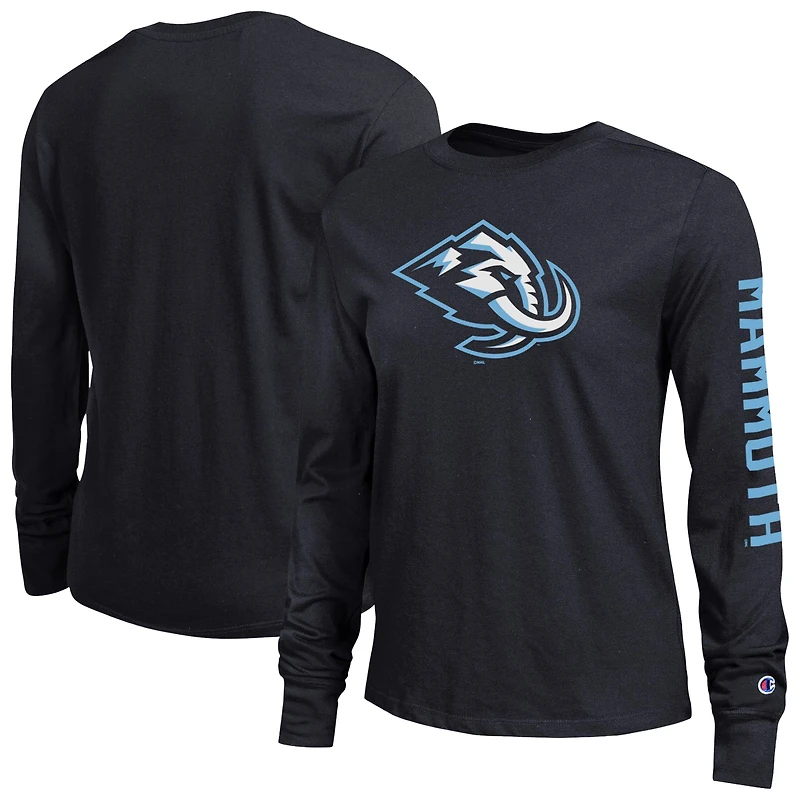 T-shirt à manches longues Champion Black Utah Mammoth 2-Hit pour femmes
