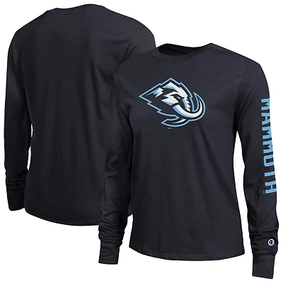 T-shirt à manches longues Champion Black Utah Mammoth 2-Hit pour femmes