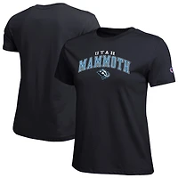 Women's Champion  Black Utah Mammoth Arch Mascot Logo T-Shirt