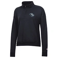 Women's Champion  Black Utah Mammoth Powerblend Quarter-Zip Sweatshirt