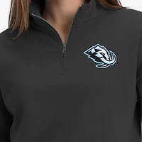 Women's Champion  Black Utah Mammoth Powerblend Quarter-Zip Sweatshirt