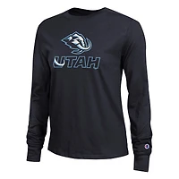 T-shirt à manches longues Champion Black Utah Mammoth pour femmes