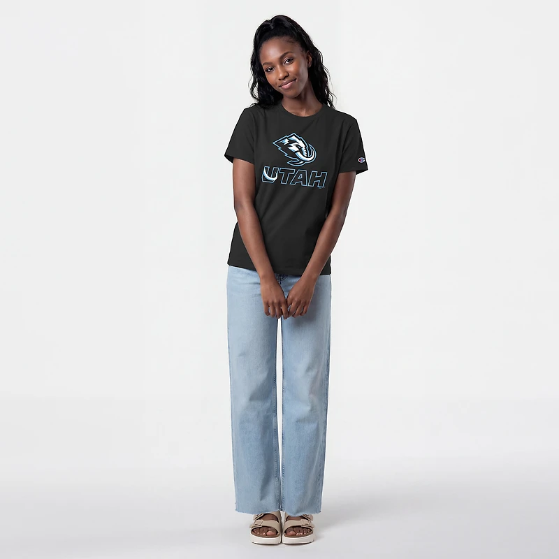 Women's Champion Black Utah Mammoth Wordmark Lockup T-Shirt