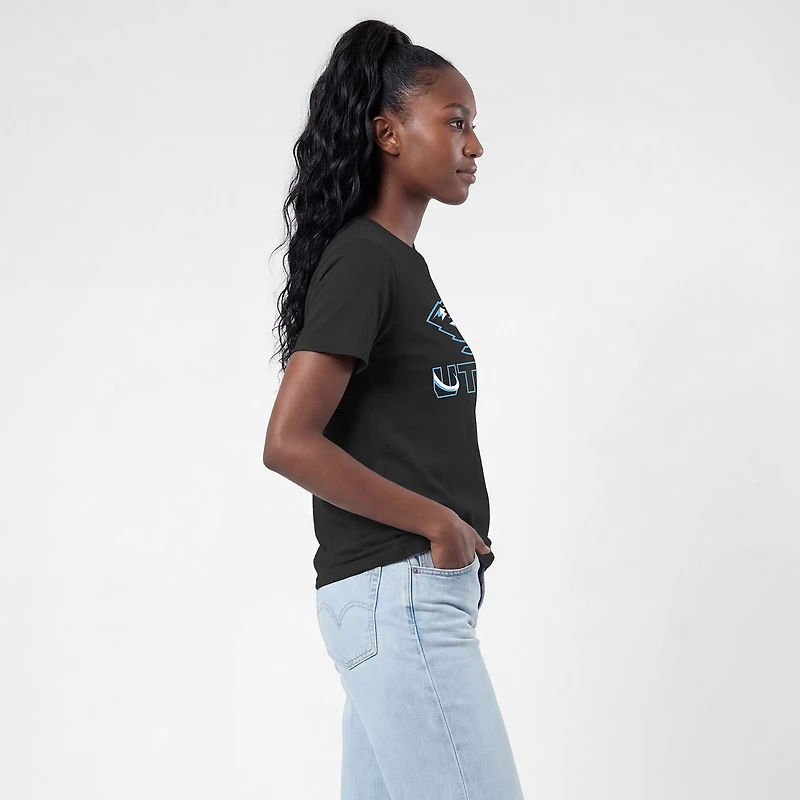 T-shirt à logo noir Champion Utah Mammoth pour femmes