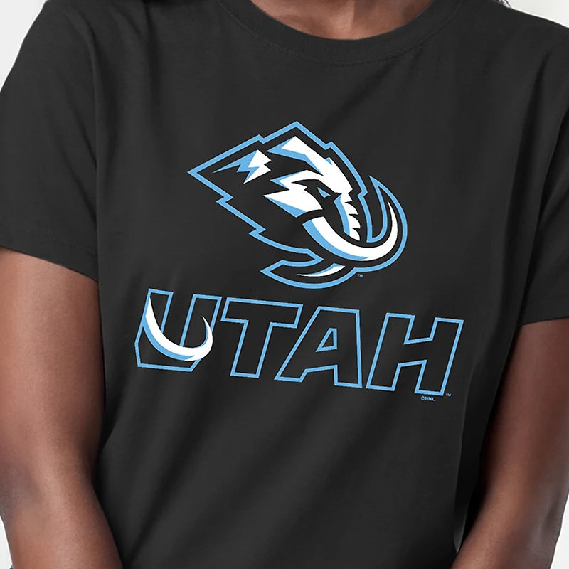 Women's Champion Black Utah Mammoth Wordmark Lockup T-Shirt