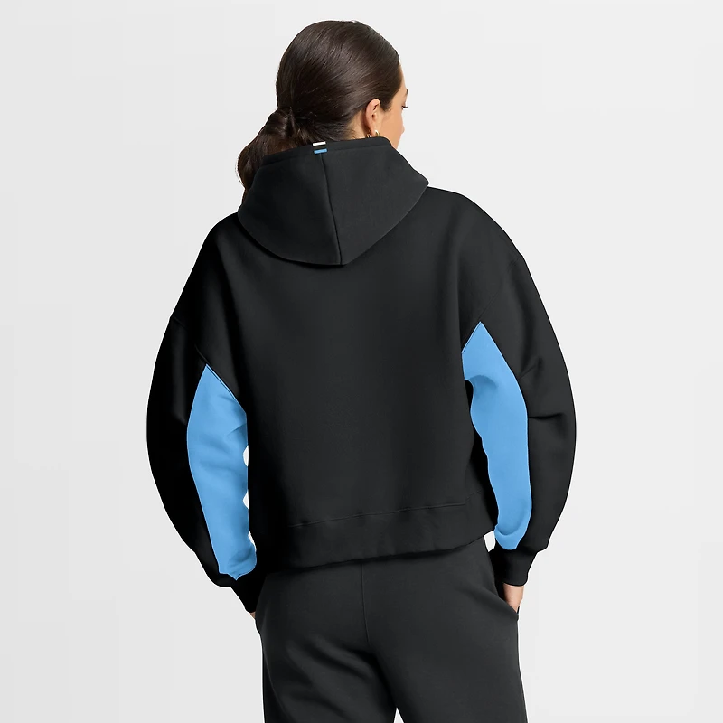 Women's Fanatics Black Utah Mammoth Back Check Boxy Hoodie
