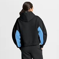 Women's Fanatics Black Utah Mammoth Back Check Boxy Hoodie