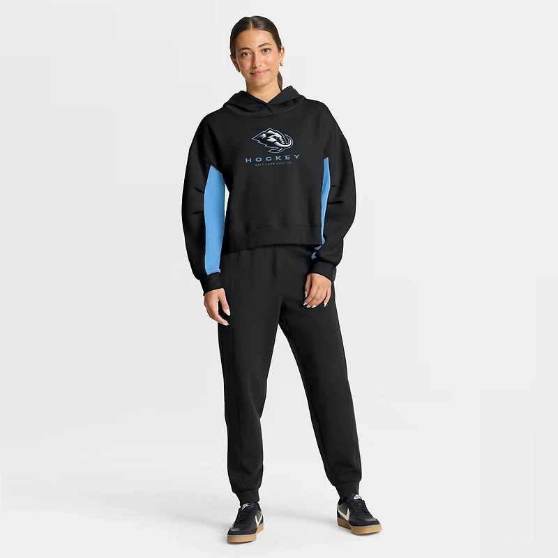Sweat à capuche boxy noir Utah Mammoth Back Check pour femme Fanatics