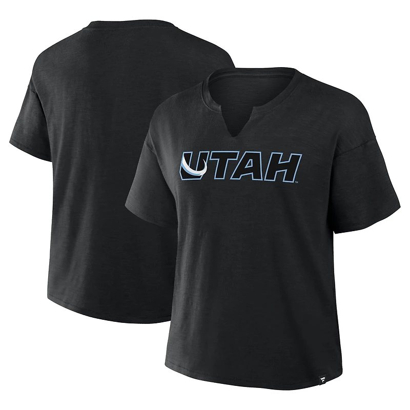 T-shirt boxy noir Utah Mammoth Combo Stadium pour femme