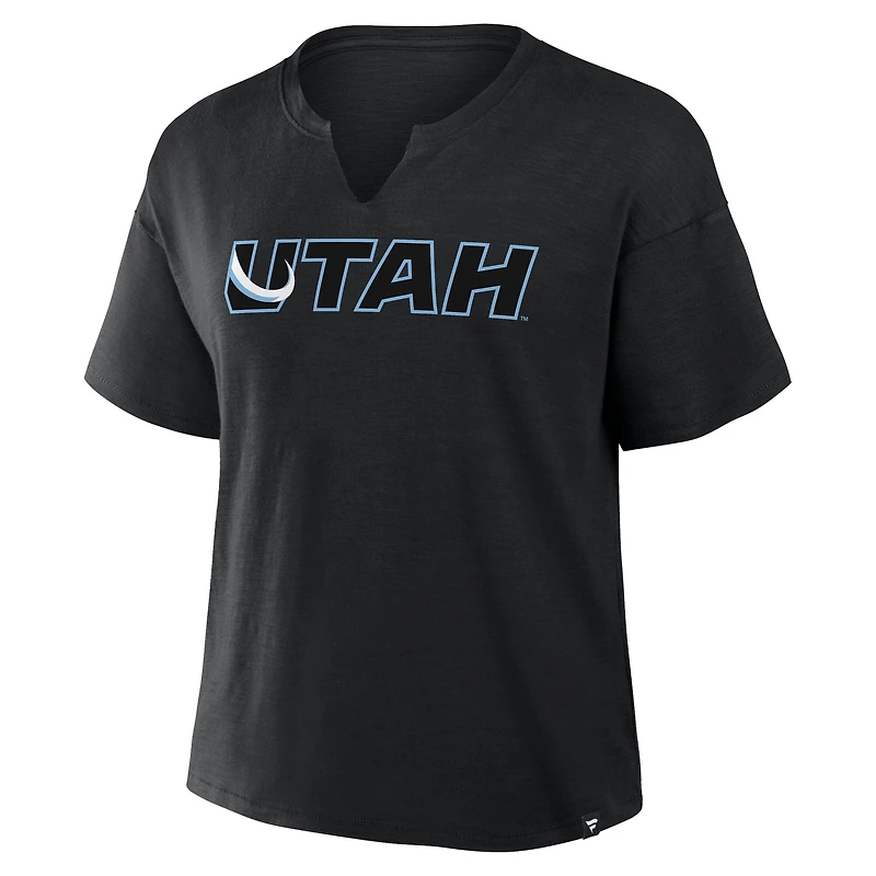 T-shirt boxy noir Utah Mammoth Combo Stadium pour femme