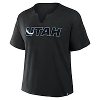 Women's Fanatics  Black Utah Mammoth Combo Stadium Slub Boxy T-Shirt