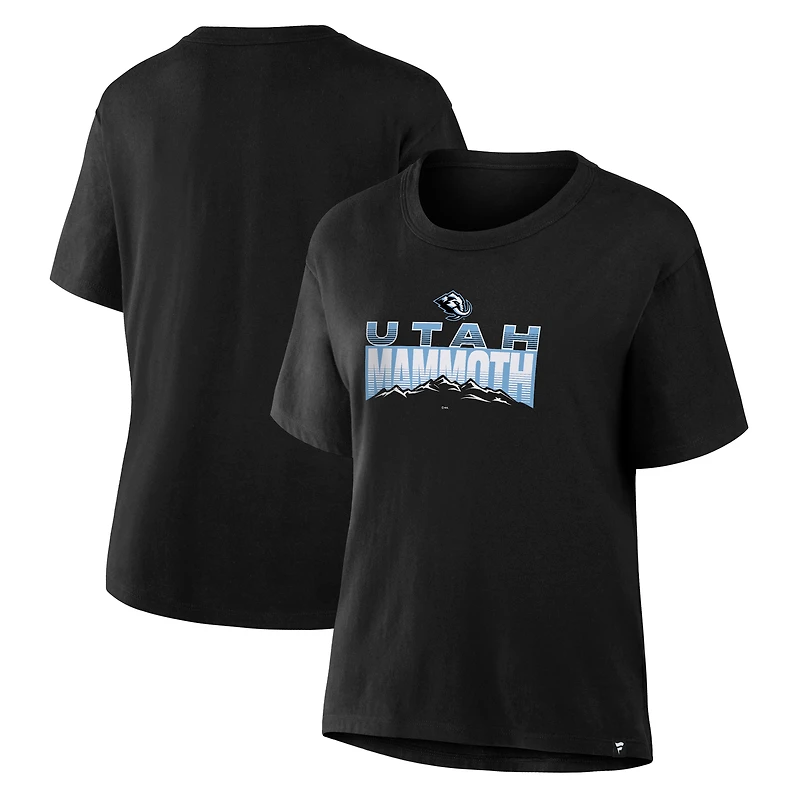 T-shirt noir Utah Mammoth Legacy pour femme