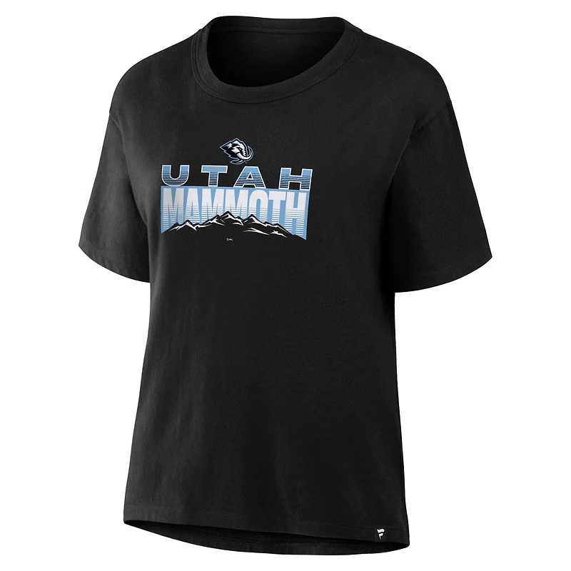 T-shirt noir Utah Mammoth Legacy pour femme