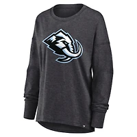 Women's Fanatics  Heather Charcoal Utah Mammoth Primary Logo Legacy Long Sleeve T-Shirt