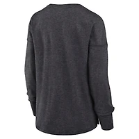 T-shirt à manches longues pour femme Fanatics Heather Charcoal Utah Mammoth avec logo principal Legacy