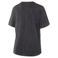 T-shirt Fanatics pour femmes, anthracite chiné, logo principal des Mammoths de l'Utah, Legacy
