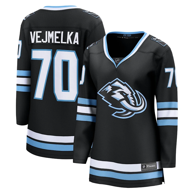 Women's Fanatics Karel Vejmelka Black Utah Mammoth Home Breakaway Jersey