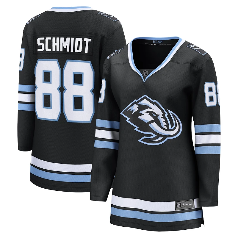 Women's Fanatics Nate Schmidt Black Utah Mammoth Home Breakaway Player Jersey