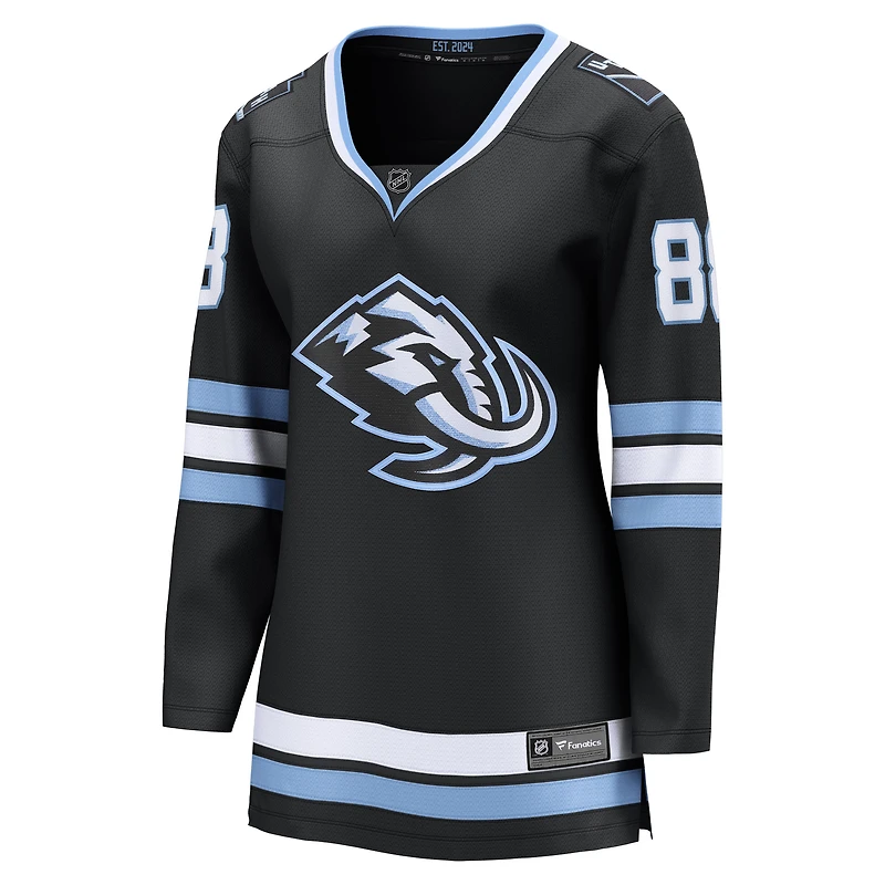 Maillot de joueur échappé à domicile des Utah Mammoth Nate Schmidt, fanatiques féminines, noir