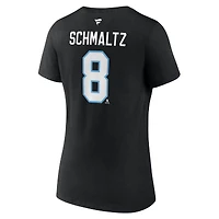 T-shirt col V authentique avec nom et numéro de l'Utah Mammoth Nick Schmaltz pour femmes