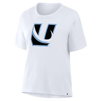 T-shirt blanc fanatique pour femme avec logo alternatif Utah Mammoth Legacy