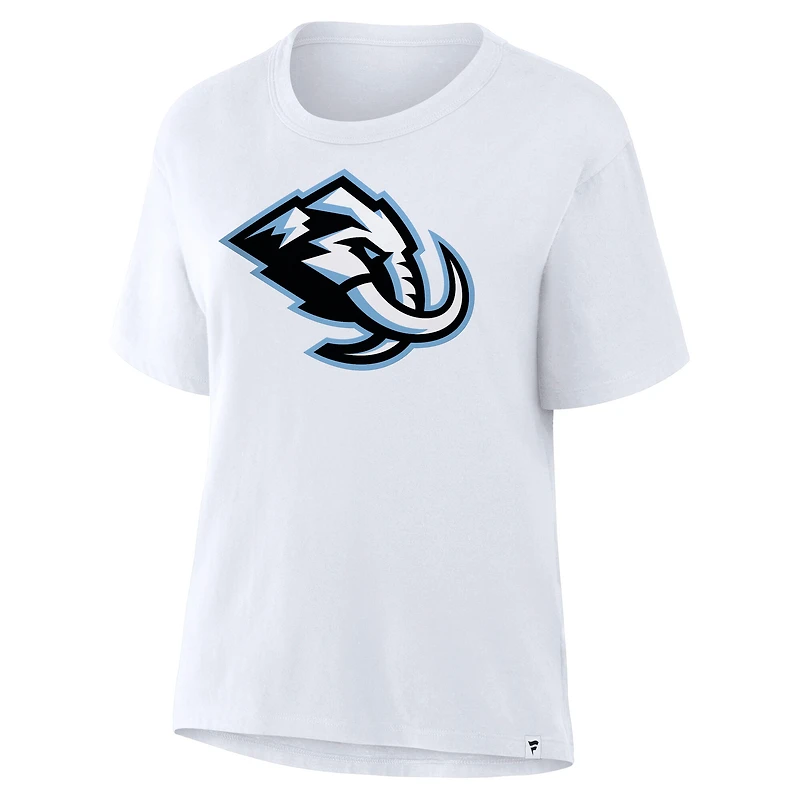 T-shirt blanc pour femme avec logo principal Utah Mammoth Legacy