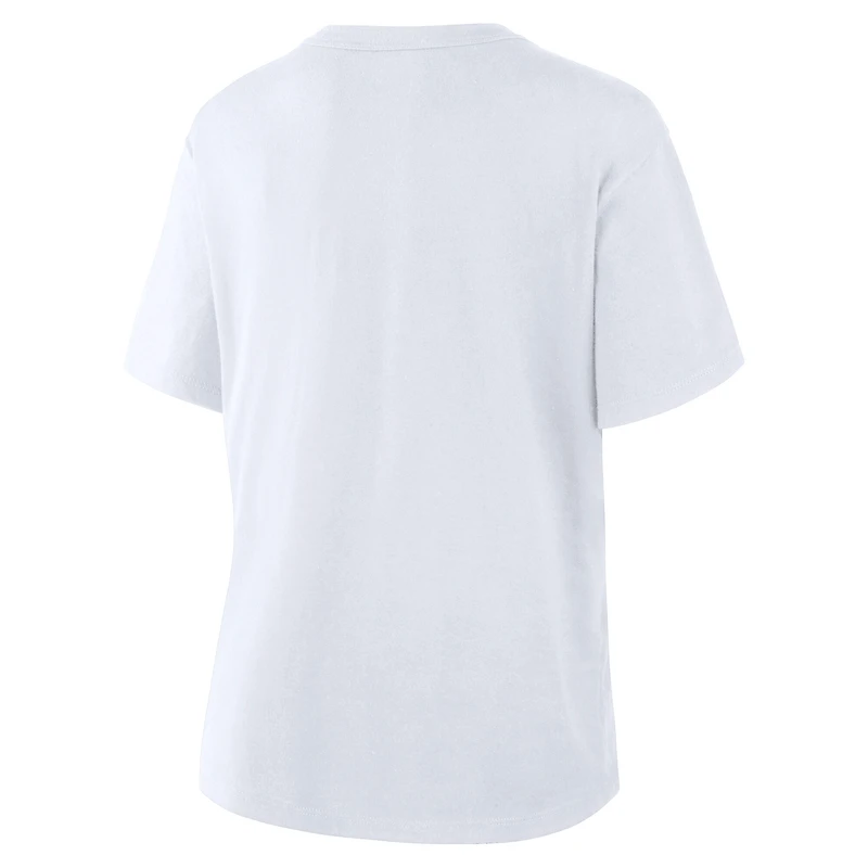 T-shirt blanc pour femme avec logo principal Utah Mammoth Legacy
