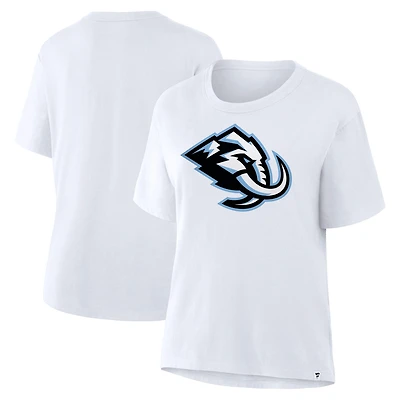 T-shirt blanc pour femme avec logo principal Utah Mammoth Legacy