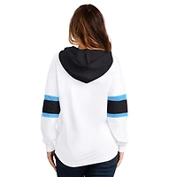T-shirt à capuche et lacets manches longues pour femme G-III 4Her par Carl Banks, blanc, Utah Mammoth Goal Zone
