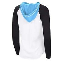 T-shirt à capuche et manches longues raglan G-III 4Her de Carl Banks pour femme, motif Utah Mammoth VIP blanc