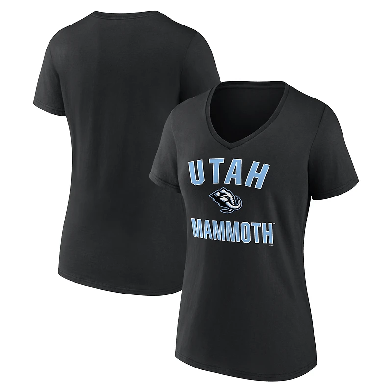 Women's Logo Athletic  Black Utah Mammoth Arch Victory V-Neck T-Shirt