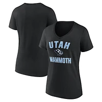 Women's Logo Athletic  Black Utah Mammoth Arch Victory V-Neck T-Shirt