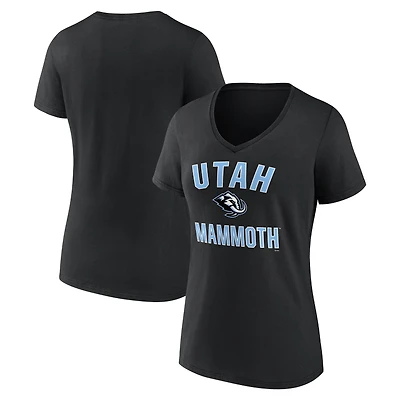 Women's Logo Athletic  Black Utah Mammoth Arch Victory V-Neck T-Shirt