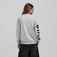 Women's Mitchell & Ness Heather Gray Utah Mammoth Core 3-Hit Oversized Sweatshirt