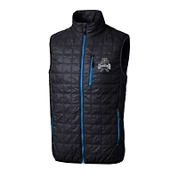 Cutter & Buck Navy Utah State Aggies Primary Team Logo Rainier PrimaLoft Eco Insulated Full-Zip Puffer Vest