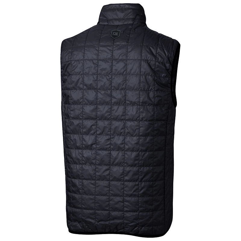 Cutter & Buck Navy Utah State Aggies Primary Team Logo Rainier PrimaLoft Eco Insulated Full-Zip Puffer Vest