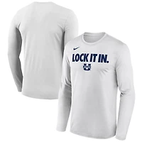 Men's Nike  White Utah State Aggies 2026 On-Court Bench Long Sleeve T-Shirt