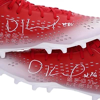 Dalton Kincaid Utah Utes Autographed Player-Issued Red Under Armour Cleats from the 2020-22 NCAA Football Seasons 