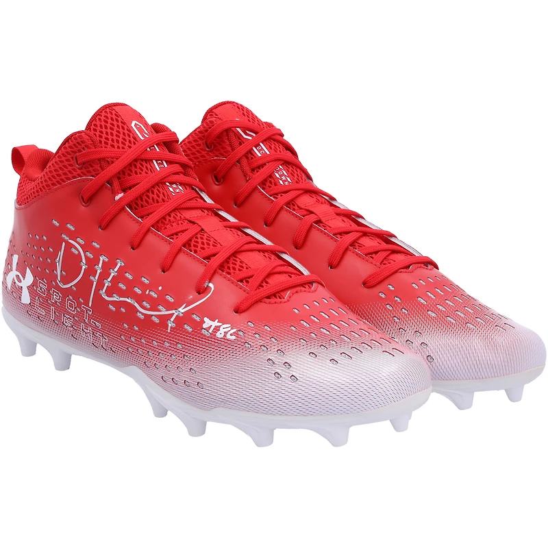 Dalton Kincaid Utah Utes Autographed Player-Issued Red Under Armour Cleats from the 2020-22 NCAA Football Seasons 