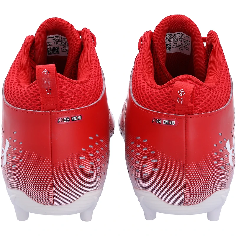 Dalton Kincaid Utah Utes Autographed Player-Issued Red Under Armour Cleats from the 2020-22 NCAA Football Seasons 