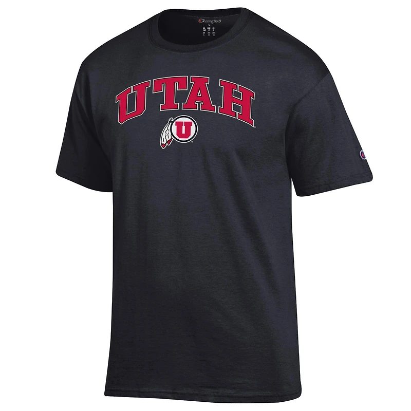 T-shirt noir avec logo arqué Champion Utah Utes pour homme