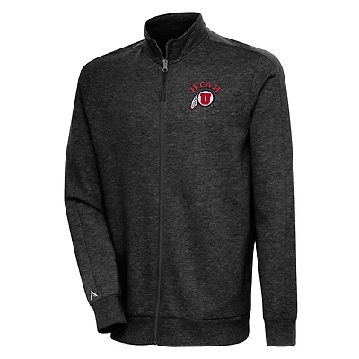 Veste zippée intégrale Antigua Heather Black Utah Utes pour homme